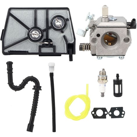 ROSVOLA Jeffergarden Kit de carburateur en aluminium moulé sous pression de jardin, accessoire de remplacement pour tronçonneuse Stihl 028