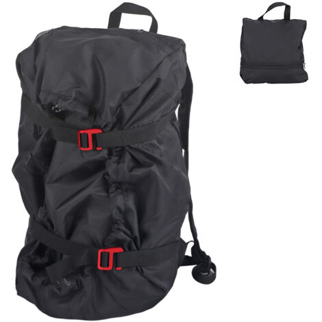 Jeffergarden Kit de corde d'escalade, sac à bandoulière pliable pour Camping en plein air randonnée (noir)