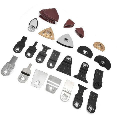 Jeffergarden Kit de lames de scie oscillantes 105 pièces/ensemble accessoires multi-outils à dégagement rapide pour la coupe de métal doux en bois