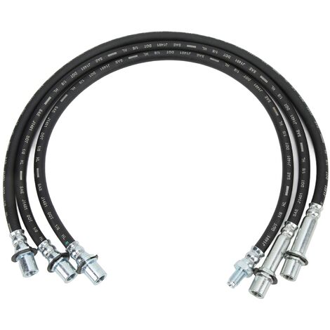 Jeffergarden Kit de ligne de frein étendue 3 pièces remplacement en caoutchouc avant arrière pour Hilux LN106R LN46 RN46 YN65R