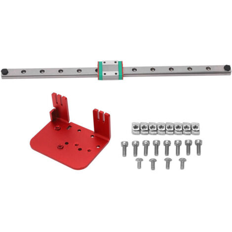 Jeffergarden Kit de mise à niveau de Rail X Axes, Guide de mouvement linéaire en métal avec bloc coulissant, accessoires d'imprimante 3D