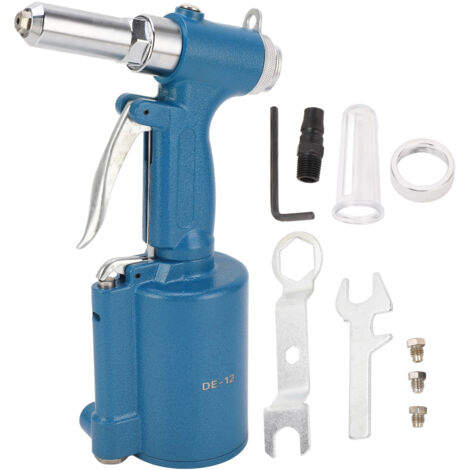 Jeffergarden Kit de pistolet à riveter pneumatique, riveteuse hydraulique à Air, outil industriel automatique et robuste pour écrous, ensemble de rivetage