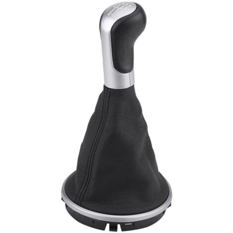 Jeffergarden Kit de protection de levier de vitesses, pommeau de levier de vitesses en cuir PU 5J0711113F, parfaitement adapté à la voiture