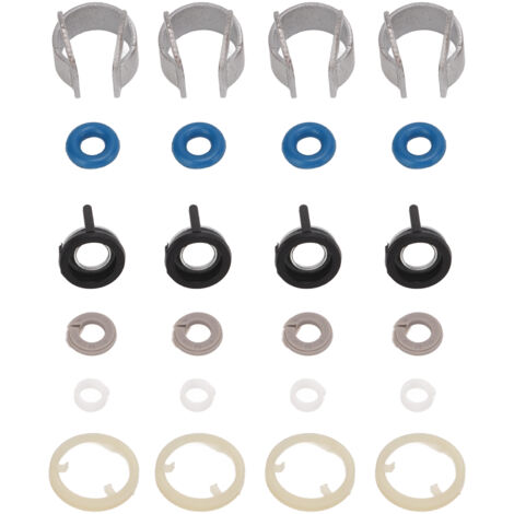 Jeffergarden Kit de Réparation de Joints D'injecteur de Carburant, 4 Jeux de Joints Toriques de Réparation D'injecteurs de Carburant en Caoutchouc Métal 06H998907B de Remplacement pour A3 A4 A5