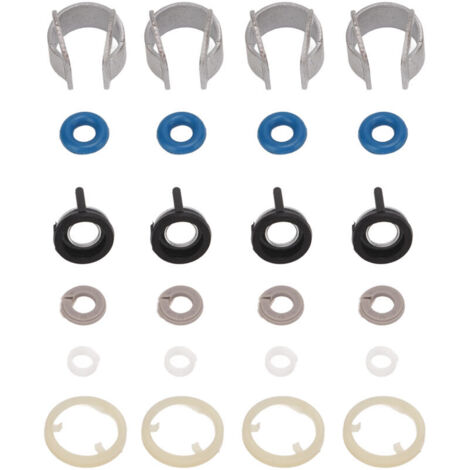 Jeffergarden Kit de Réparation de Joints D'injecteur de Carburant, 4 Jeux de Joints Toriques de Réparation D'injecteurs de Carburant en Caoutchouc Métal 06H998907B de Remplacement pour A3 A4 A5