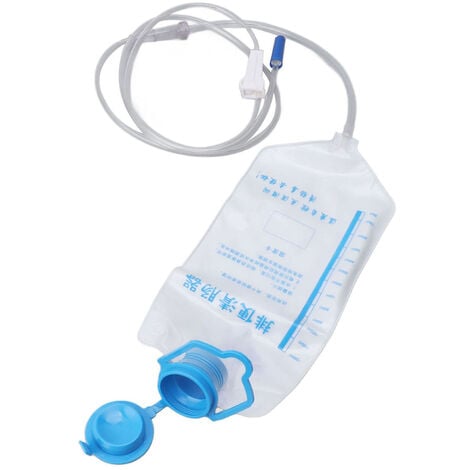 YB Kit de sac de lavement à la maison Capacité de 1200 ml Kit de nettoyage d'irrigation du clon de soulagement de la constipation de type suspendu