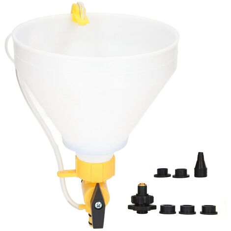 Jeffergarden Kit d'entonnoir de remplissage de liquide de refroidissement de radiateur de moteur, système de refroidissement anti-déversement, entonnoir avec adaptateur 31 35 40 42 45mm