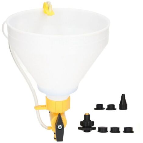 Jeffergarden Kit d'entonnoir de remplissage de liquide de refroidissement de radiateur de moteur, système de refroidissement anti-déversement, entonnoir avec adaptateur 31 35 40 42 45mm