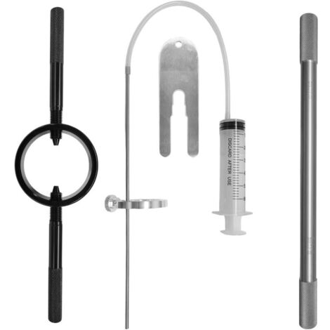 Jeffergarden Kit d'outil d'entretien pour fourche moto - Compresseur de ressort et vérin pour la plupart des cartouchers normales et inversées - Mesure niveau d'huile