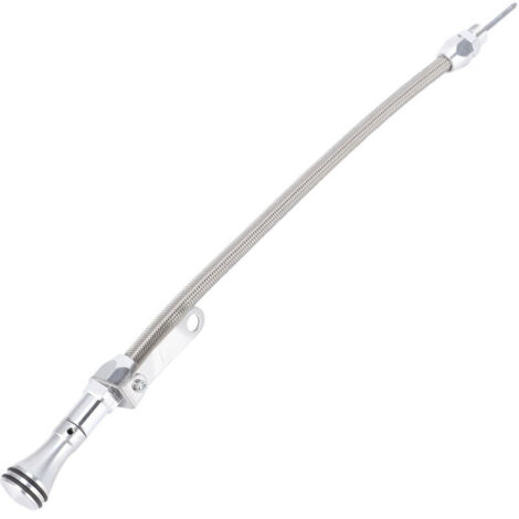 Jeffergarden Kit manette et tube de jauge d'huile flexible inox - Style à visser (20 pouces) - Compatible moteurs SB 289, 302, 351W, BB 429, 460