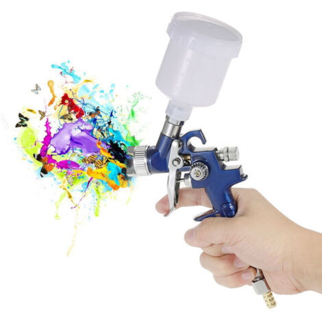 Jeffergarden ‌KKmoon pistolet aérographe HVLP mini 1.0mm – Kit peinture à alimentation par gravité – Retouches auto et projets créatifs‌ – Design compact et performant