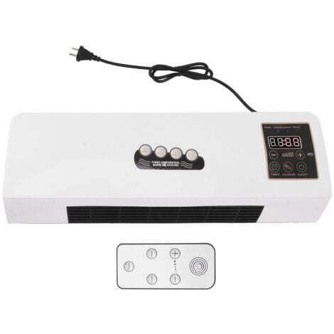 Jeffergarden Kleine Klimaanlage, Heizung, tragbare Wand-Klimaanlage, heißer Ventilator für Badezimmer, Schlafzimmer, EU-Stecker, 220 V