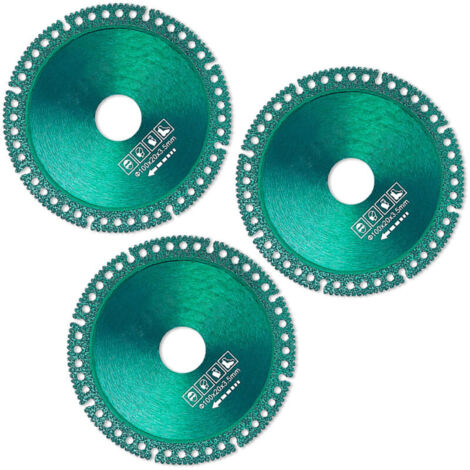 Jeffergarden Lame de scie de coupe multifonctionnelle, incisive, élimination des copeaux en douceur, disque diamant pour tuyau en céramique PVC 3 pièces