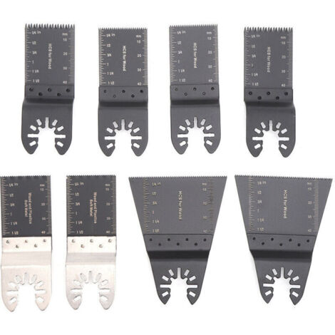 Jeffergarden Lames de scie universelles oscillantes en acier à haute teneur en carbone, 8 pièces, accessoires pour outils multifonctions