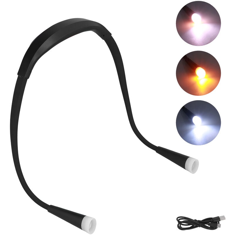 Jeffergarden - Lampe de lecture au cou, Rechargeable, réglable, Portable, led, suspendue, pour lire en plein air