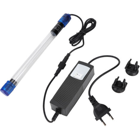 Jeffergarden Lampe de nettoyage UV pour Aquarium, élimination des algues sous-marines, lumière d'eau, prise ue, 220V
