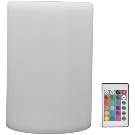 Jeffergarden Lampe de nuit LED télécommandée, 16 couleurs, 4 modes RGBW, lampe de bureau cylindrique pour chambre à coucher et chevet