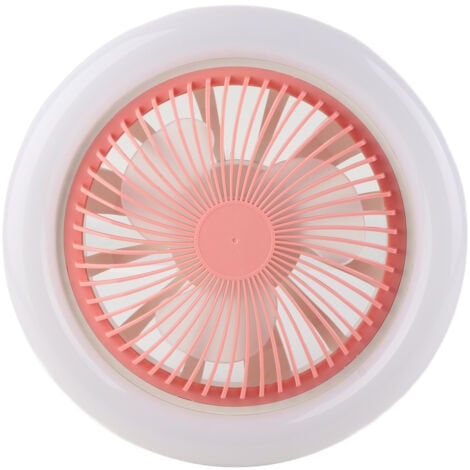 Jeffergarden Lampe de ventilateur de plafond petite E27 30W lampe de ventilateur LED réglable silencieuse pour chambre d'enfant chambre 85‑265V
