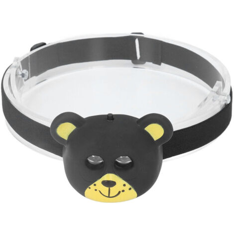 Jeffergarden Lampe frontale animale mignon ours de dessin 2 modes légers légers à la tête LED LEIL POUR LE ROUNDOOR DE ROTAGE