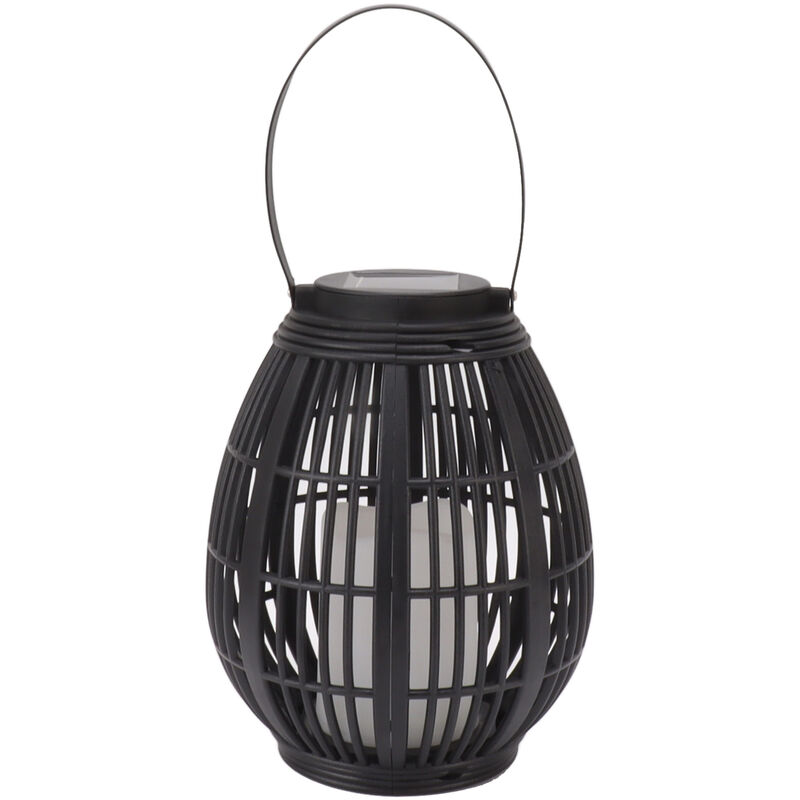 Jeffergarden Lanterne solaire de jardin LED lanterne solaire extérieure lanterne décorative imperméable en rotin pour la cour de voie de patio