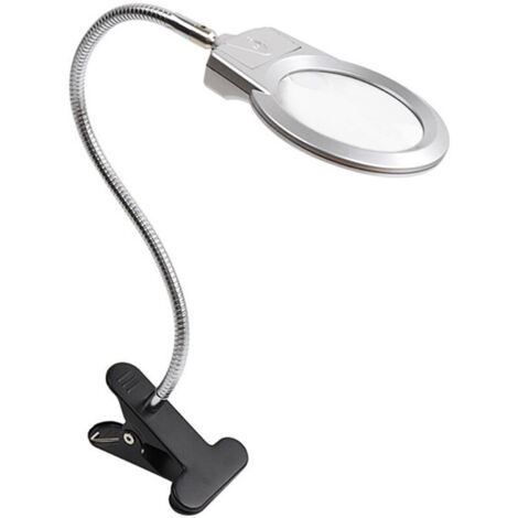 Jeffergarden LED 4X 6X lumière, loupe à Pince lumière réglables pour la Lecture, Les Personnes âgées, Les Loisirs, l'artisanat