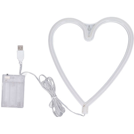Jeffergarden LED néon en forme de coeur coloré néons proposition scène d'anniversaire décorations lumineuses lumière rose