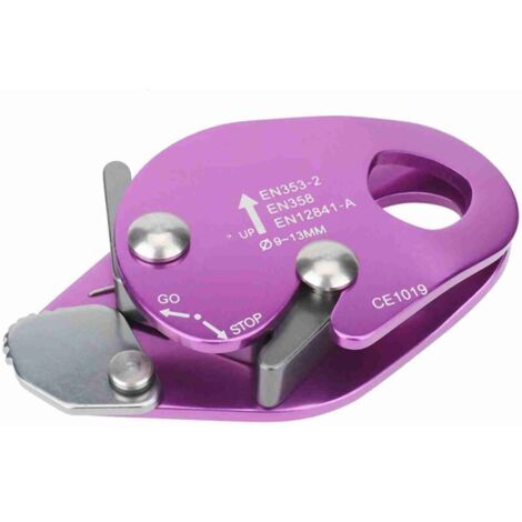 Jeffergarden Longe de sécurité pour tyrolienne extérieure, descendeur à butée de corde de 9 à 13 mm pour l'escalade et la descente en montagne, protection technique