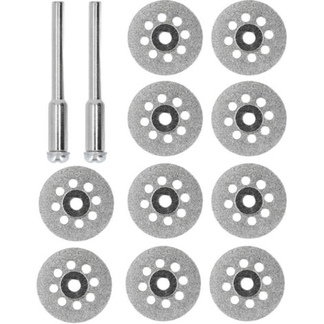 Jeffergarden Lot de 10 disques à tronçonner diamantés avec trou, pour outils rotatifs, 25 mm