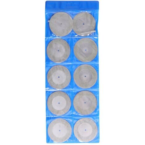 Jeffergarden Lot de 10 disques de coupe diamantés fins avec tige, meule ronde de ponçage pour bois, métal et pierre, 60 mm / 2,4 pouces