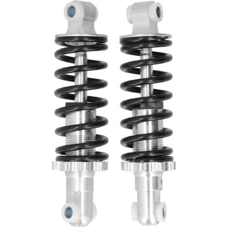Jeffergarden Lot de 2 amortisseurs de suspension noirs de 150 mm, adaptés aux VTT, motos électriques et vélos pliants
