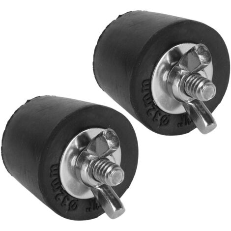 Jeffergarden Lot de 2 bouchons d'hivernage en caoutchouc et acier inoxydable pour tuyauterie de piscine, 32 mm / 1,3 po