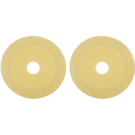 Jeffergarden Lot de 2 disques diamantés pour meuleuse d'angle, lame de scie rotative pour carrelage, verre et champagne doré.