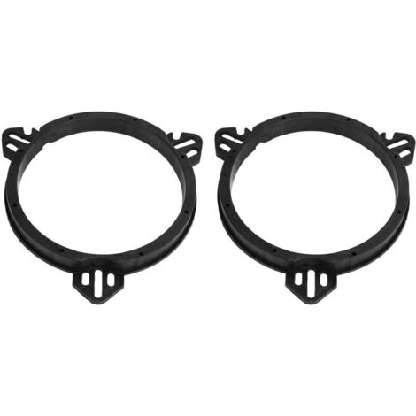 Jeffergarden Lot de 2 entretoises de haut-parleur, adaptateurs de fixation, anneaux de porte noirs de 6,5 pouces, remplacement pour Subaru Impreza Forester