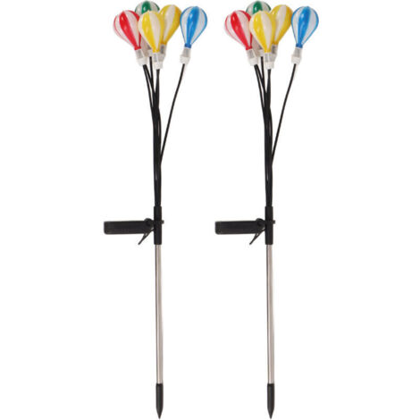 Jeffergarden Lot de 2 guirlandes lumineuses solaires lucioles, LED blanc chaud, installation facile, piquet de jardin pour la décoration de bassin et de cour extérieure