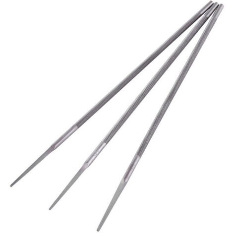 Jeffergarden Lot de 3 limes à chaîne rondes en acier à roulement pour affûtage (4,8 mm)