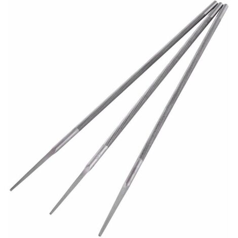 Jeffergarden Lot de 3 Limes Rondes pour Tronçonneuse 4,8 mm Lime Tronconneuse (4 mm/4,8 mm/5,5 mm en option) (4,8 mm)