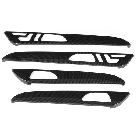 Jeffergarden Lot de 4 garnitures de panneau de porte intérieure de style fibre de carbone avec trous de mémoire pour Mercedes Benz GLE GLS ML GL GLS320 400 modèles 13-19