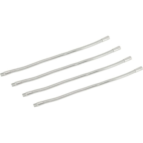 Jeffergarden Lot de 4 lampes LED à col de cygne, accessoires pour lampes de table, tuyau en métal chromé de 35 cm