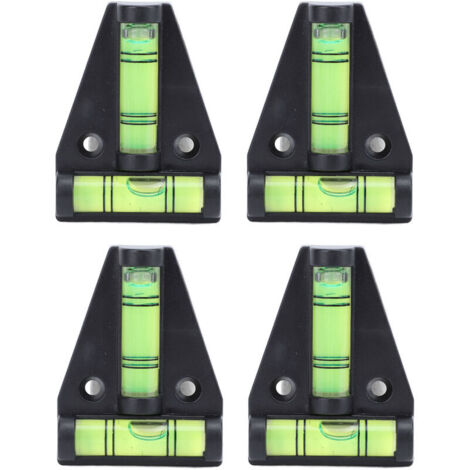Jeffergarden Lot de 4 niveaux à bulle miniatures multifonctionnels portables pour camping-cars, trépieds et remorques.