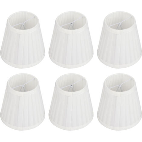 Jeffergarden Lot de 6 abat-jour en tissu pour lustre, applique murale ou lampe, idéal pour la décoration de salon, chambre ou hôtel.