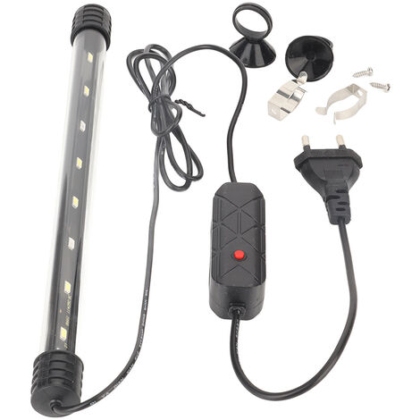 Jeffergarden Lumière LED pour Aquarium, haute luminosité, amphibie, économie d'énergie, Submersible, avec ventouses, prise ue, 220V, ZY-25B
