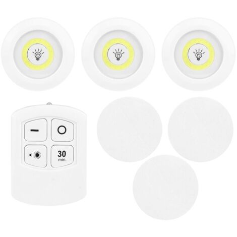 Jeffergarden Lumière LED sous-meuble avec télécommande, veilleuse COB à intensité variable pour cuisine, garde-robe et placard