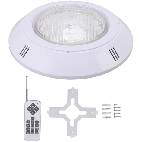 Jeffergarden Lumières LED pour piscine AC12V RGB colorées IP68, étanche, télécommande, haute transmission, ABS Durable, lumière de piscine pour Aquarium 18W