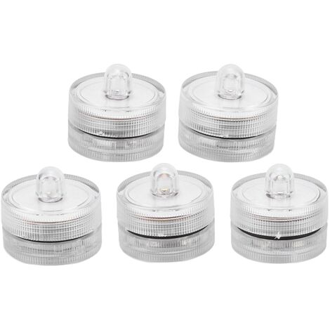 Jeffergarden Lumières sous-marines colorées imperméables pour piscine, 5 paquets de bougies chauffe-plat pour Aquarium