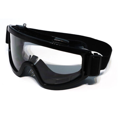 Jeffergarden Lunettes de protection anti-poussière, verres transparents, confortables pour le travail, monture noire.