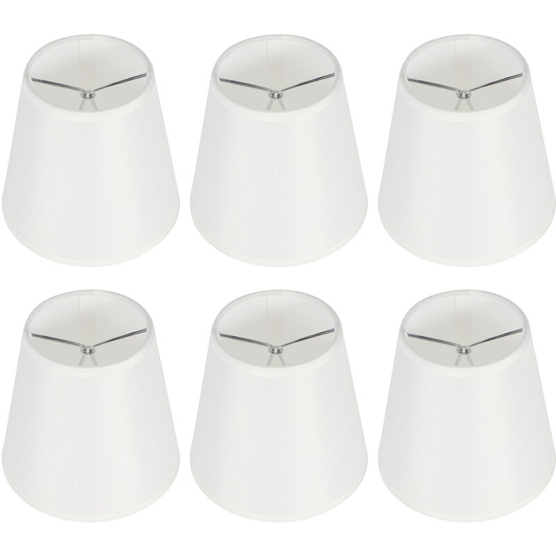 Jeffergarden Lustre domestique en tissu, 6 pièces, abat-jour, couverture de lampes, décoration pour ampoule E14