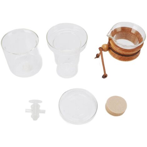 Jeffergarden Machine à café goutte à glace en verre transparent, ensemble de brassage à froid avec débit d'eau réglable, pour salon de thé domestique, 400ml