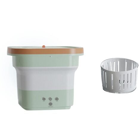 Jeffergarden Machine à laver pliable 3 pignons de distribution 4,5 L grande capacité avec seau de vidange pour voyage CN 100-240 V