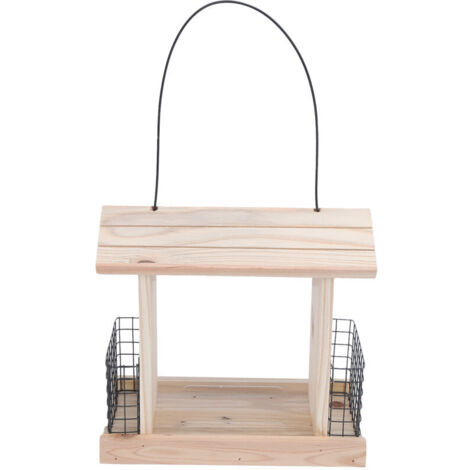 Jeffergarden Mangeoire à oiseaux suspendue en plein air, maison en bois, outil d'alimentation pour oiseaux, décoration extérieure de jardin et de cour