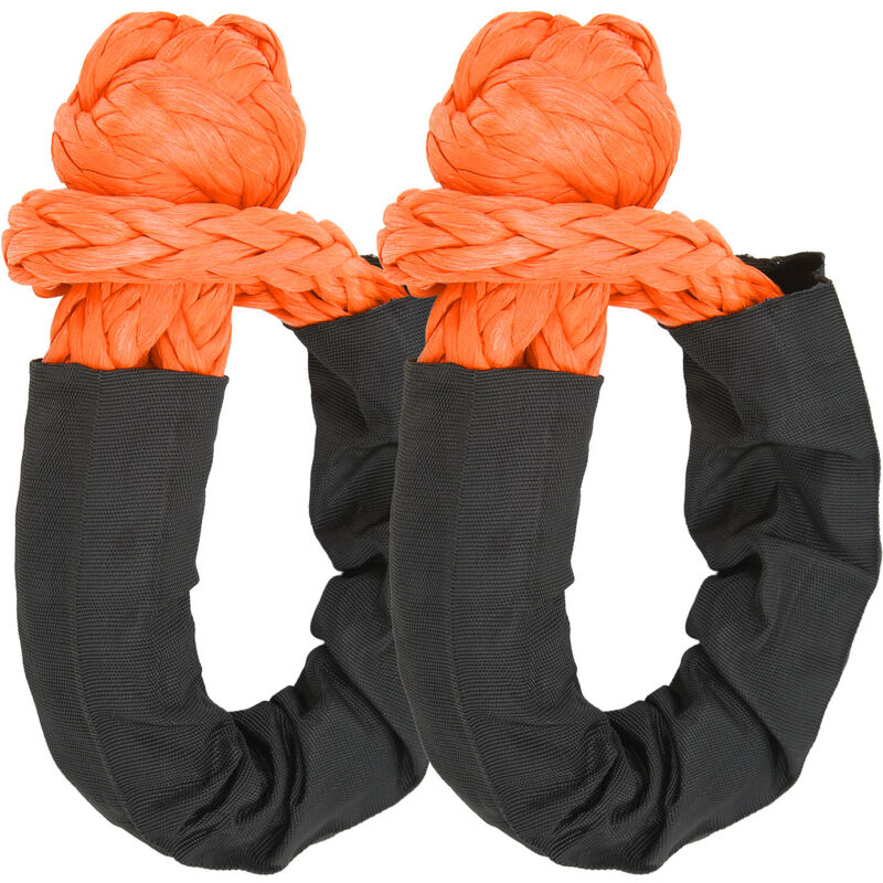 Jeffergarden - Manille souple de récupération, 2 pièces, 35 tonnes, résistance à la rupture, corde légère, pour camion, grands suv, véhicule